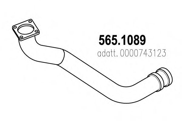 Труба выхлопного газа ASSO 565.1089