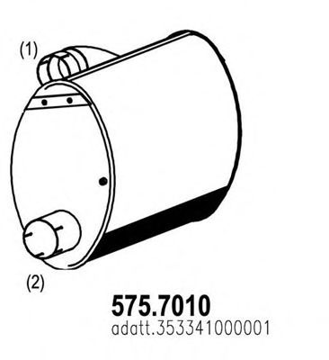 Средний / конечный глушитель ОГ ASSO 575.7010