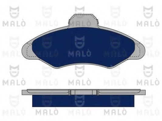 Комплект тормозных колодок, дисковый тормоз MALÒ 1050006