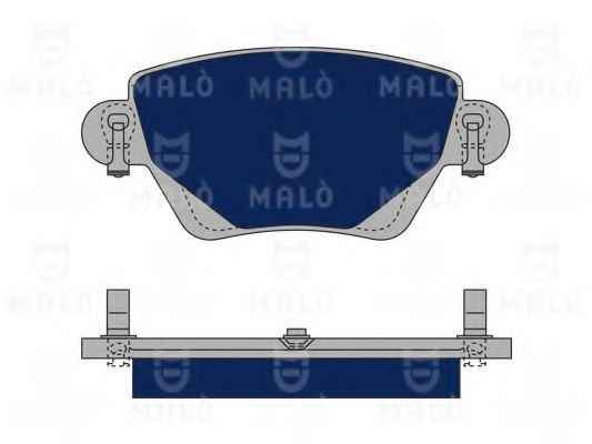 Комплект тормозных колодок, дисковый тормоз MALÒ 1050081