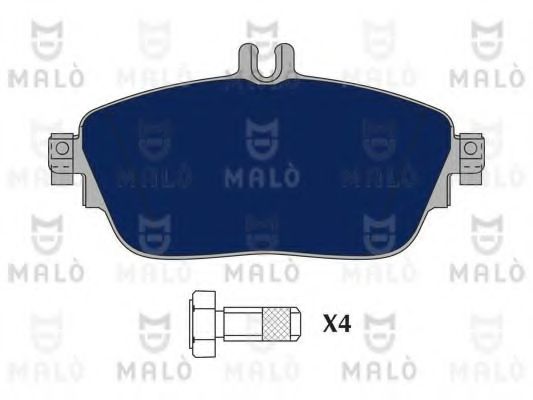 Комплект тормозных колодок, дисковый тормоз MALÒ 1050947