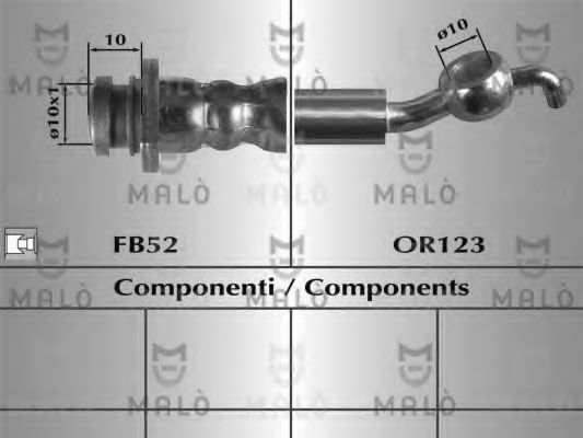 Тормозной шланг MALÒ 80693