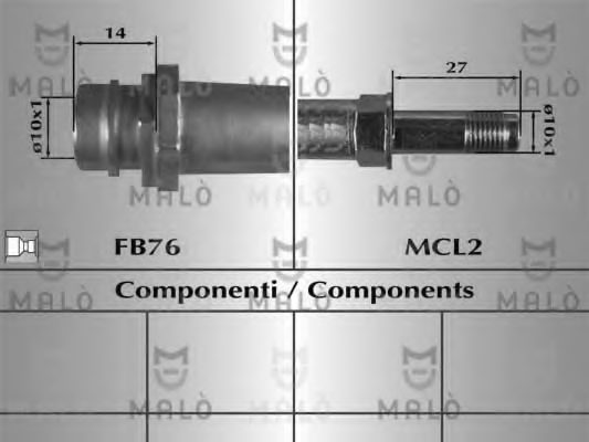 Тормозной шланг MALÒ 80760