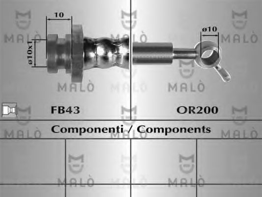 Тормозной шланг MALÒ 80818
