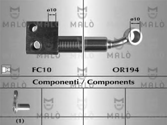 Тормозной шланг MALÒ 80972