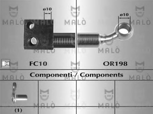 Тормозной шланг MALÒ 80973