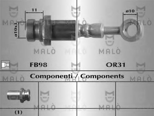 Тормозной шланг MALÒ 80984