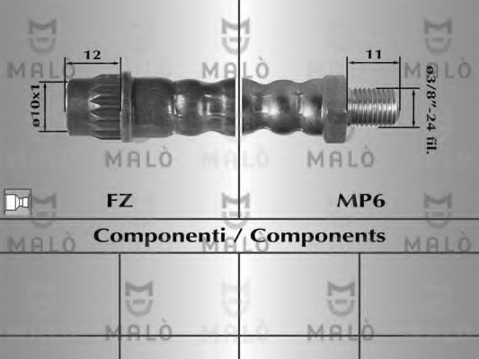 Тормозной шланг MALÒ 8379