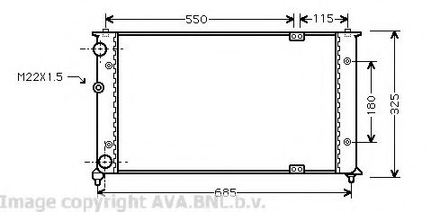 Радиатор, охлаждение двигателя PRASCO VWA2192