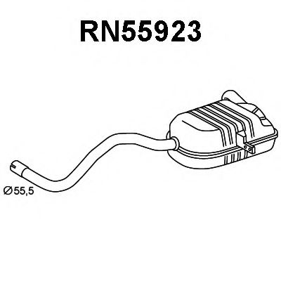 Глушитель выхлопных газов конечный VENEPORTE RN55923