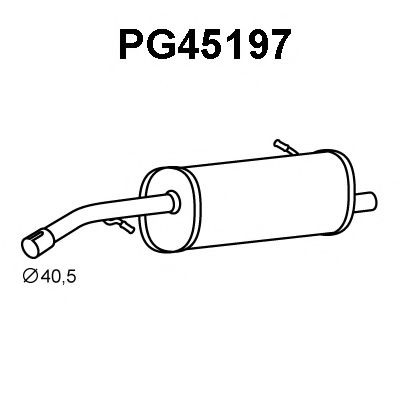 Глушитель выхлопных газов конечный VENEPORTE PG45197