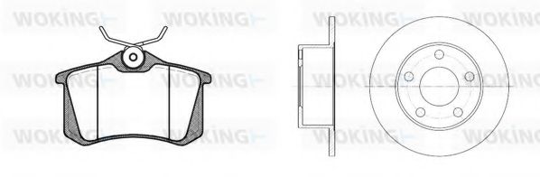 Комплект тормозов, дисковый тормозной механизм WOKING 83633.00