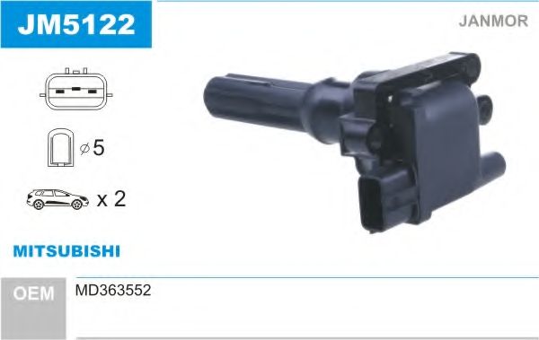 Катушка зажигания JANMOR JM5122