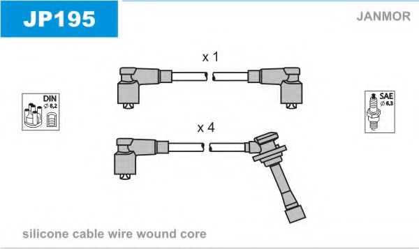 Комплект проводов зажигания JANMOR JP195