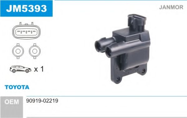 Катушка зажигания JANMOR JM5393