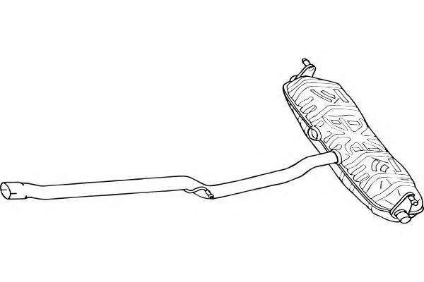 Глушитель выхлопных газов конечный FENNO P1342