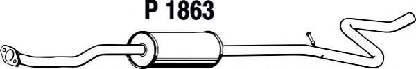 Средний глушитель выхлопных газов FENNO 1863