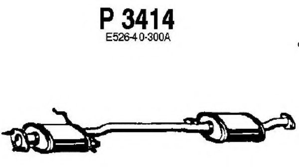 Средний глушитель выхлопных газов FENNO P3414