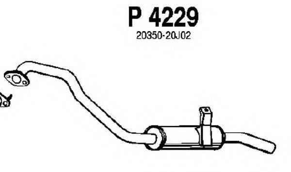 Глушитель выхлопных газов конечный FENNO P4229