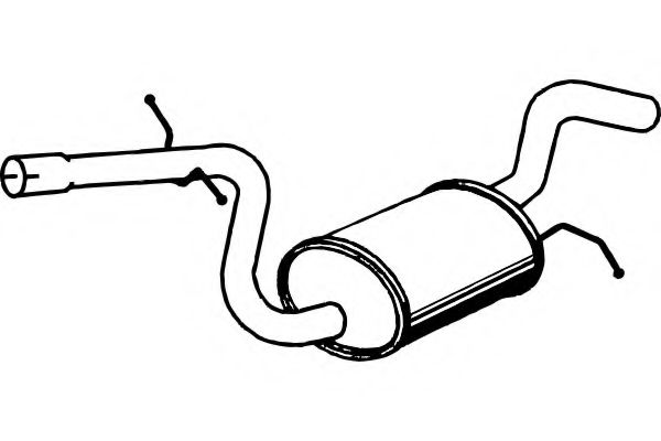 Средний глушитель выхлопных газов FENNO P5784