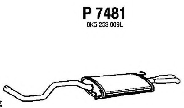 Глушитель выхлопных газов конечный FENNO P7481