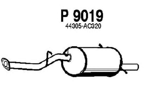 Глушитель выхлопных газов конечный FENNO P9019
