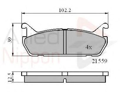 Комплект тормозных колодок, дисковый тормоз COMLINE ADB0875