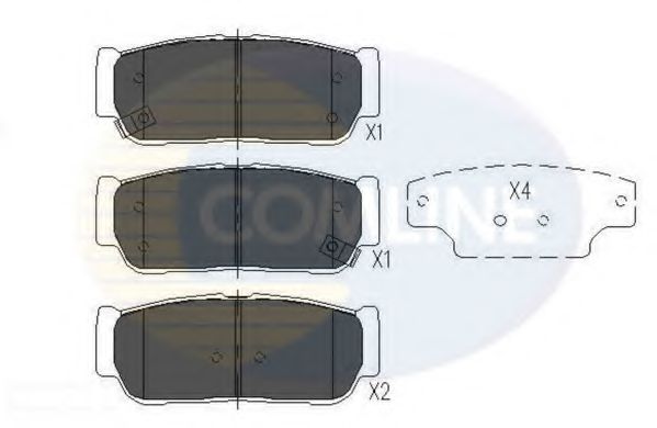 Комплект тормозных колодок, дисковый тормоз COMLINE CBP31218