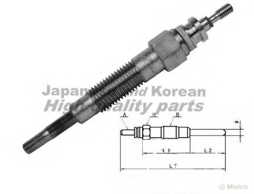 Свеча накаливания ASHUKI N007-05