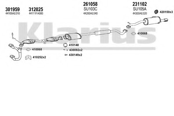 Система выпуска ОГ KLARIUS 800074E
