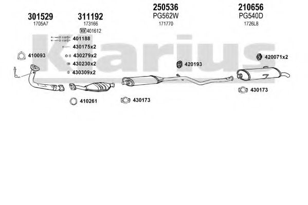 Система выпуска ОГ KLARIUS 630512E