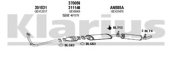 Система выпуска ОГ KLARIUS 120207U