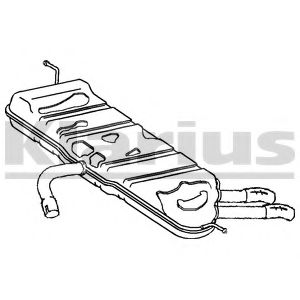 Глушитель выхлопных газов конечный KLARIUS AU398B