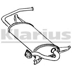 Глушитель выхлопных газов конечный KLARIUS CL158B