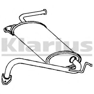 Глушитель выхлопных газов конечный KLARIUS CL78G