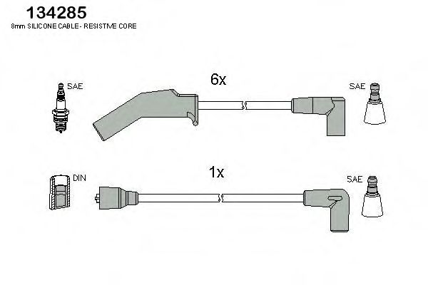 Комплект проводов зажигания HITACHI 134285