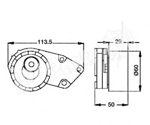 Устройство для натяжения ремня, ремень ГРМ IPS Parts ITB-6W00