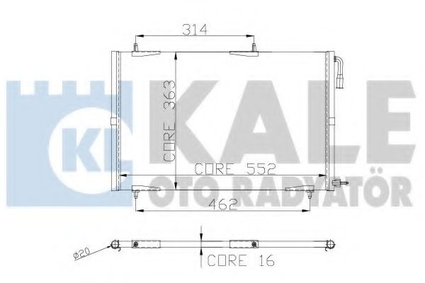 Конденсатор, кондиционер KALE OTO RADYATÖR 248300