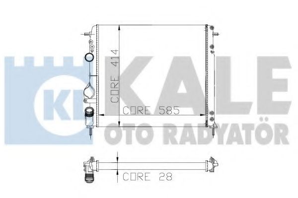 Радиатор, охлаждение двигателя KALE OTO RADYATÖR 251100