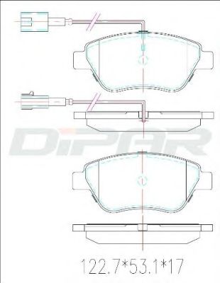 Комплект тормозных колодок, дисковый тормоз DITAS DFB2654