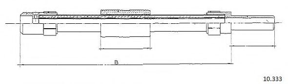 Трос, управление сцеплением CABOR 10333
