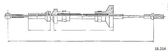 Трос, управление сцеплением CABOR 18.214