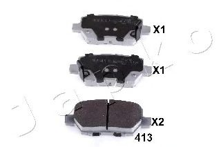 Комплект тормозных колодок, дисковый тормоз JAPKO 51413