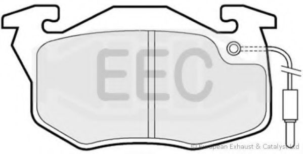 Комплект тормозных колодок, дисковый тормоз EEC BRP0624