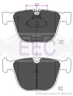 Комплект тормозных колодок, дисковый тормоз EEC BRP1285