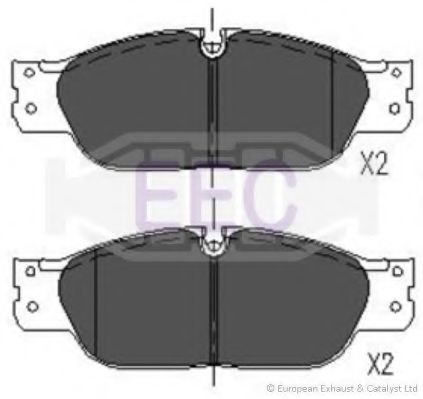 Комплект тормозных колодок, дисковый тормоз EEC BRP1456