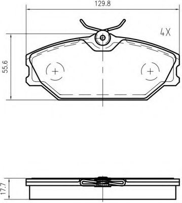 Комплект тормозных колодок, дисковый тормоз VEMA K604002