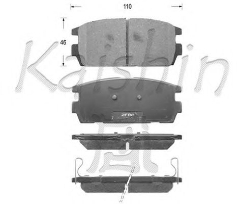 Комплект тормозных колодок, дисковый тормоз KAISHIN FK11139