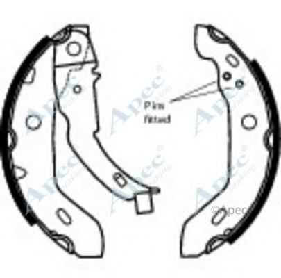 Тормозные колодки APEC braking SHU589