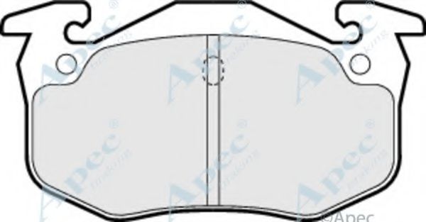 Комплект тормозных колодок, дисковый тормоз APEC braking PAD1005